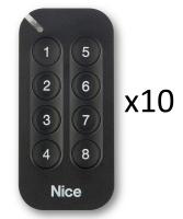 MYGO8KIT10 NICE Комплект пультов для ворот и шлагбаума восьми-кнопочный, 10 шт.