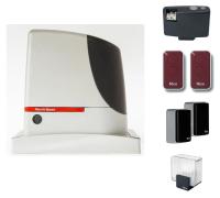 Комплект привода для откатных ворот Nice RUN400HSBDKCE для откатных ворот до 400 кг c приемником, пультами управления, фотоэлементами и сигнальной лампой