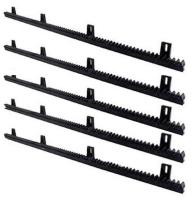 Бесшумная зубчатая рейка Nice ROA6 нейлоновая. Комплект 5 метров. M4 25x20x1000мм пластиковая с металлической вставкой