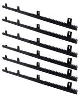 Зубчатая рейка Nice ROA6 нейлоновая. Комплект 6 метров. M4 25x20x1000мм пластиковая с металлической вставкой