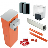 Комплект шлагбаума Nice WIDES4KIT2 со скоростью подъема стрелы 3,5 сек. и интенсивностью 100 циклов/час для автоматизации проездов шириной до 4 метров, лампа, фотоэлементы