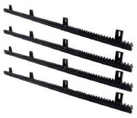 Бесшумная зубчатая рейка Nice ROA6 нейлоновая. Комплект 4штуки. M4 25x20x1000мм пластиковая с металлической вставкой