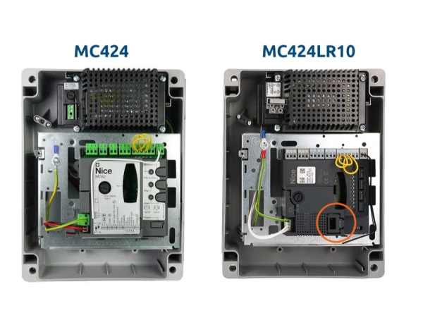 Блок управления Nice MC424LR10 для приводов распашных ворот Wingo 24В