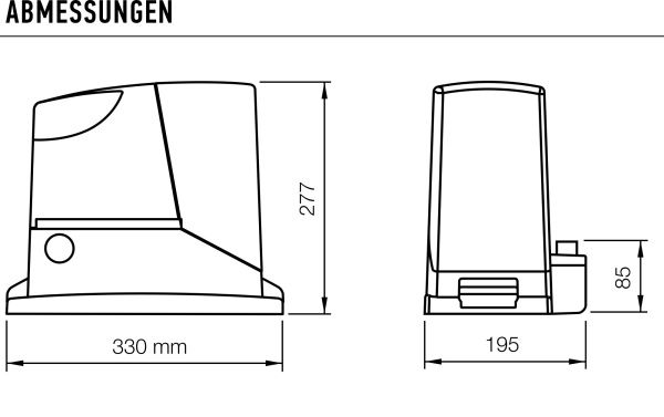 Привод для откатных ворот NICE RB400 для ворот весом до 400 кг