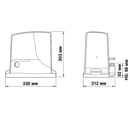 Привод для откатных ворот NICE RB1000 масса створки до 1000 кг