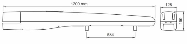 Электромеханический привод Nice TO7024 серии TOONA, для распашных ворот линейного типа, ширина створки до 7 м и массой до 1700 кг.